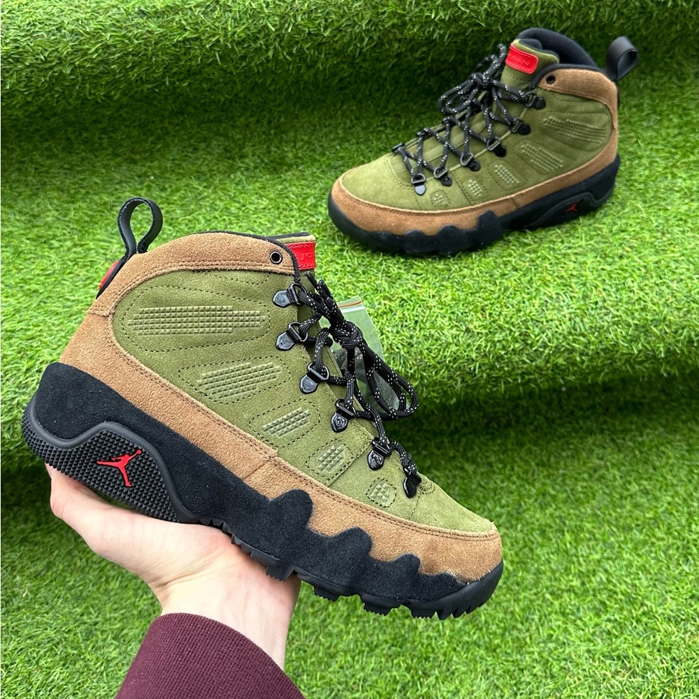Nike Air Jordan 9 Retro Boot NRG Military Brown Men's Authentic Shoes Size 7 US